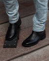 Cowhide Embroidered Ankle Boots