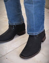 Geometric Embroidered Python Cowboy Boots