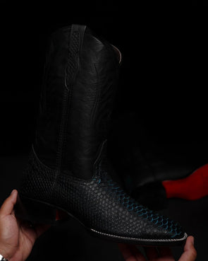 Midnight Python Cowboy Boots