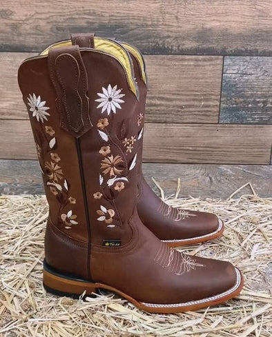 Daisy Embroidered Boots