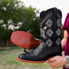 Black Caiman Neck Boots