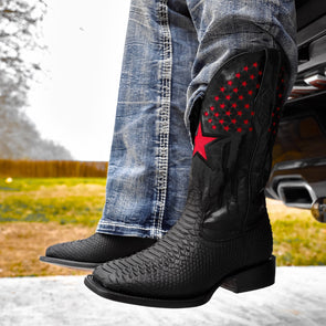 Matte Black Pythons Boots