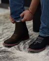 Hand-embroidered Bulldog Cowboy Boots