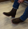 Hand-embroidered Bulldog Cowboy Boots