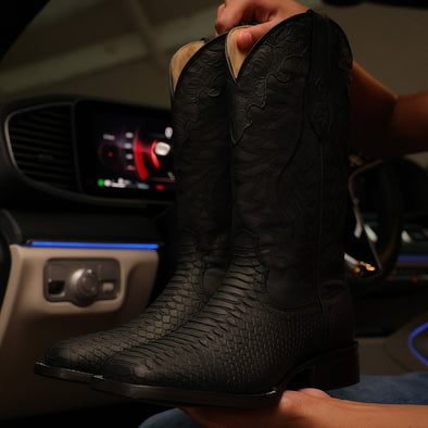 Vintage Matte Python Boots
