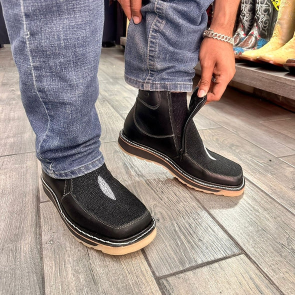 Stingray Cowboy Ankle Boots