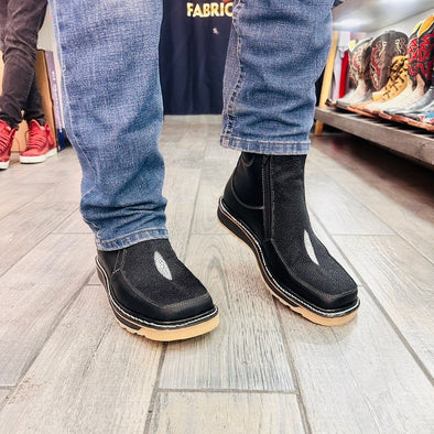 Stingray Cowboy Ankle Boots