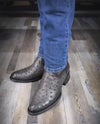 Vintage Ostrich Skin Cowboy Boots