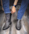 Vintage Ostrich Skin Cowboy Boots