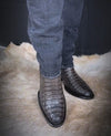 Italian Crocodile Ankle Boots