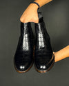 Crocodile Neck Western Ankle Boots