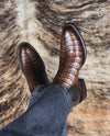 Crocodile Neck Western Ankle Boots