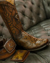 Italian Vintage Python Skin Ranch Cowboy Boots