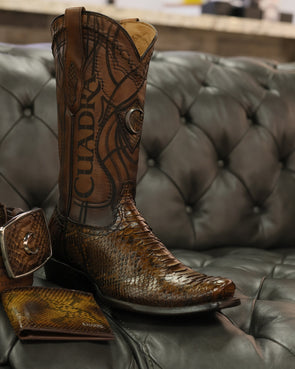 Italian Vintage Python Skin Ranch Cowboy Boots