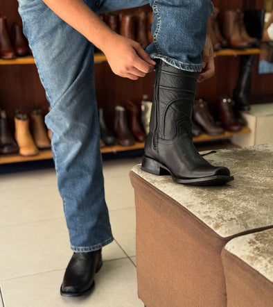 Handcrafted Cowhide Ranch Boots