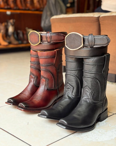 Handcrafted Cowhide Ranch Boots