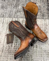 Vintage Tobacco Embroidered Cowboy Boots