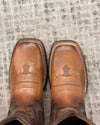 Vintage Tobacco Embroidered Cowboy Boots