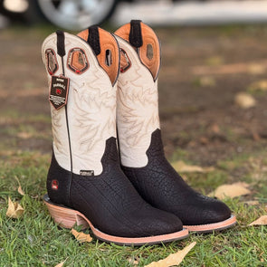 Vintage Textured Ranch Cowboy Boots
