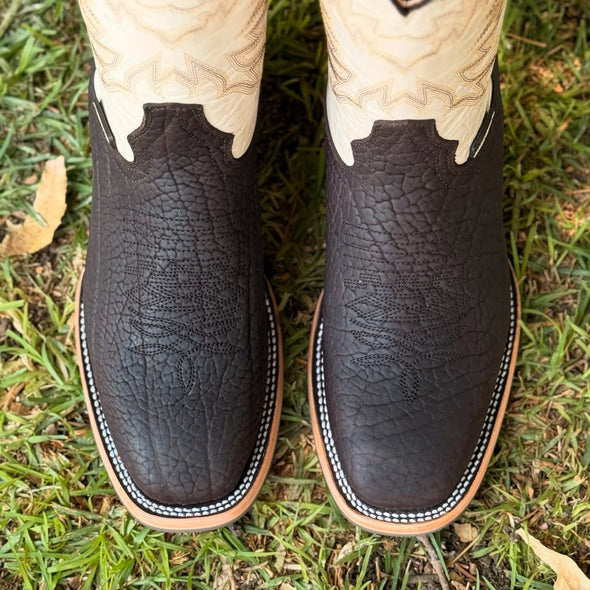Vintage Textured Ranch Cowboy Boots