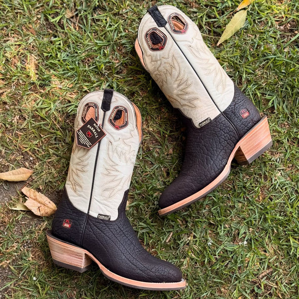 Vintage Textured Ranch Cowboy Boots