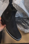 Italy Python Western Cowboy Ankle Boots