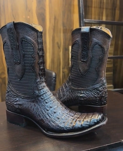 Vintage Crocodile Skin Ranch Boots