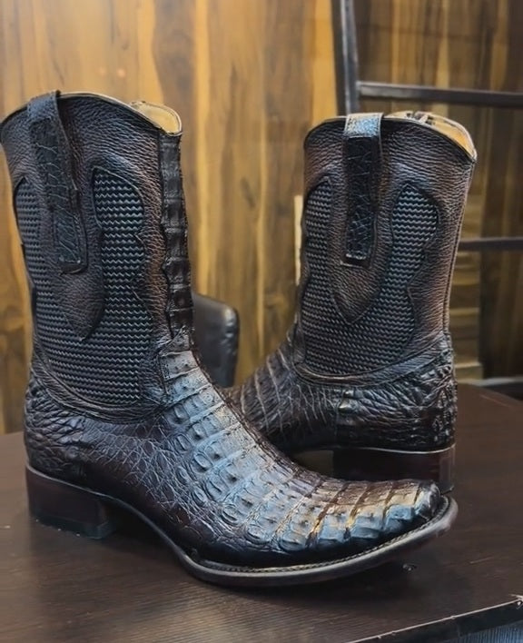 Vintage Crocodile Skin Ranch Boots