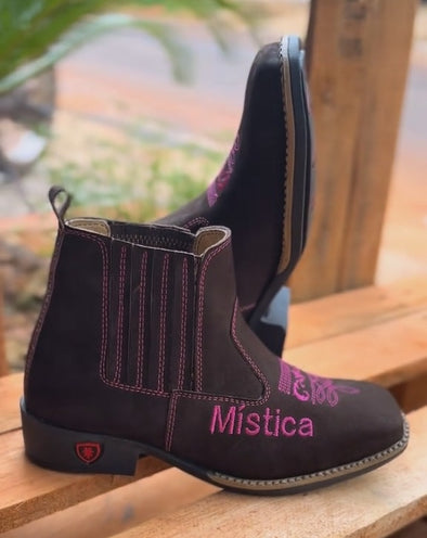 Suede Embroidered Western Boots