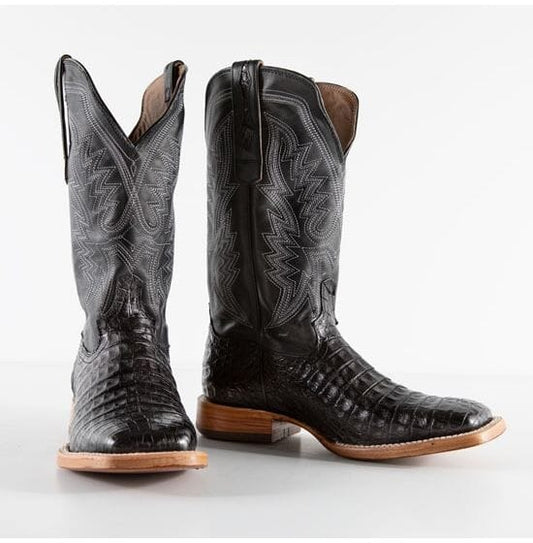 Italian Crocodile Neck Embroidered Cowboy Boots