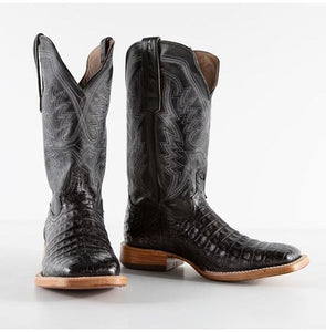 Italian Crocodile Neck Embroidered Cowboy Boots