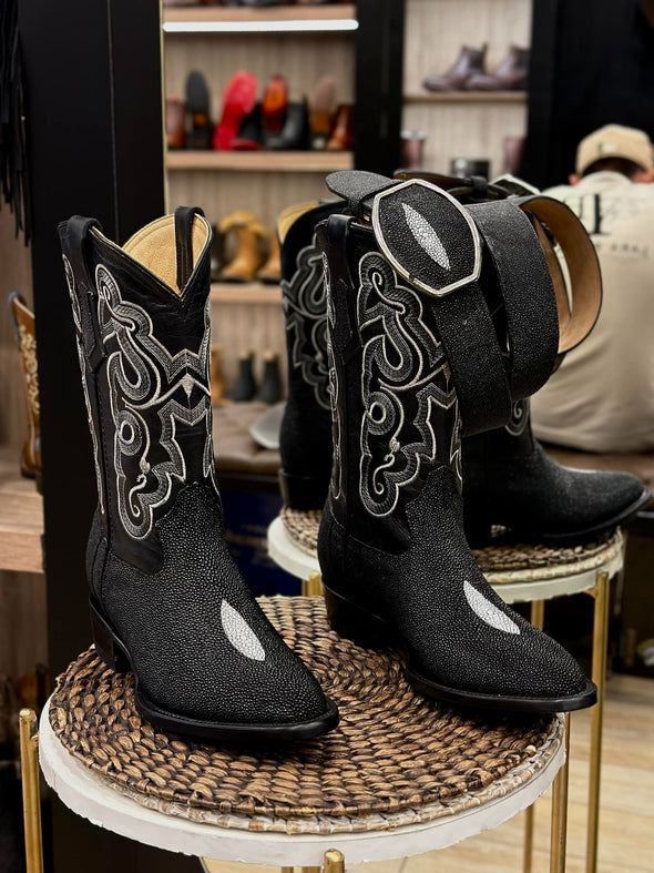 Stingray Embroidered Ranch Boots