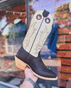 Color-blocked Embroidered Ranch Cowboy Boots