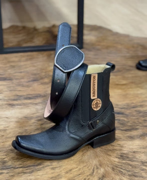 Handcrafted Cowhide Ranch Boots