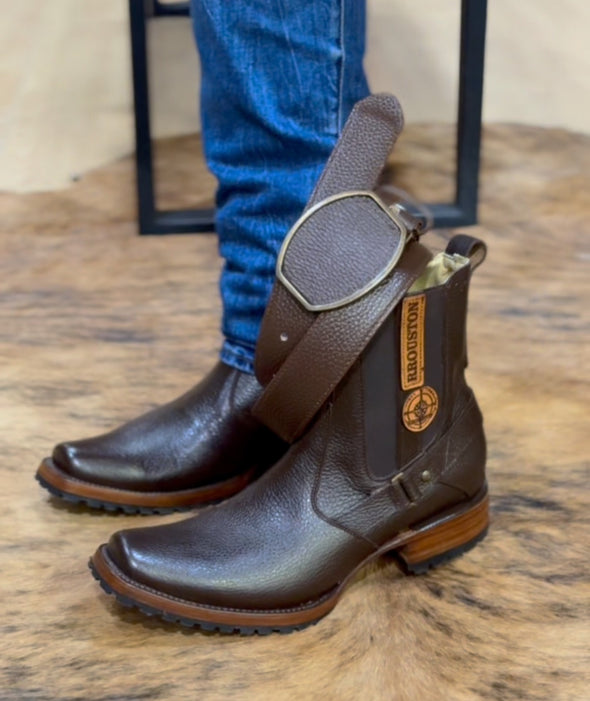Handcrafted Cowhide Ranch Boots