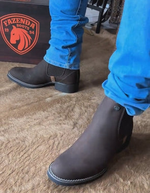 Italian Handmade Cowhide Ankle Boots
