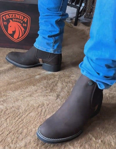 Italian Handmade Cowhide Ankle Boots