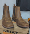 Italian Cowhide Embroidered Ankle Boots