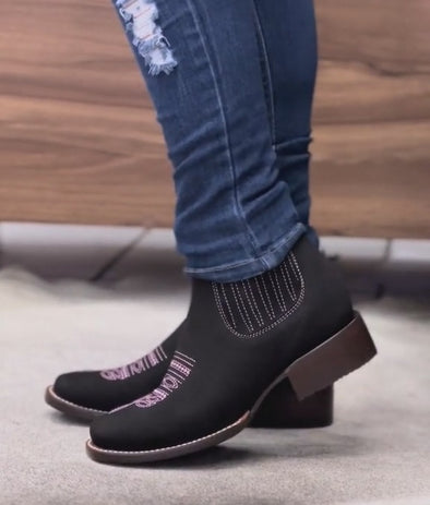 Women's Western Embroidered Ankle Boots