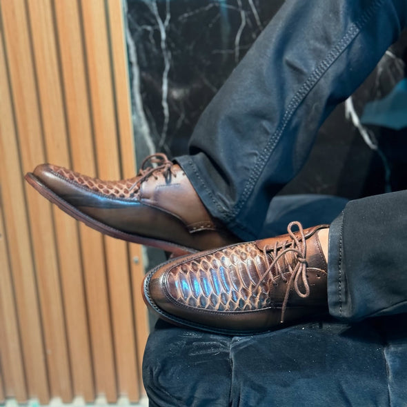 Vintage Python Leather Loafers