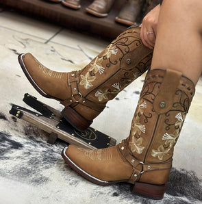 Floral Embroidered Cowboy Boots
