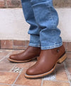 Handcrafted Solid Color Cowhide Ankle Boots