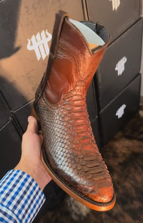 Western Python Skin Cowboy Boots
