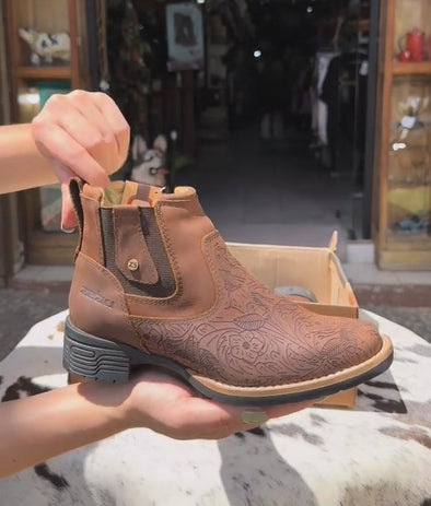 Hand-carved Vintage Ankle Boots