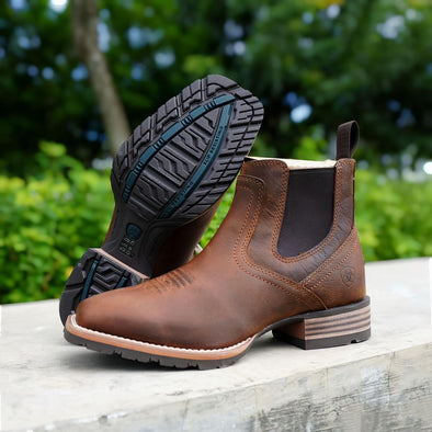 Italian Cowhide Western Ankle Boots