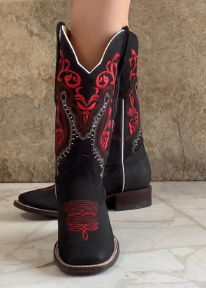 Vintage Embroidered Cowboy Boots