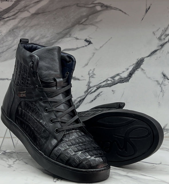 Zeus Crocodile Leather Special Edition Boots