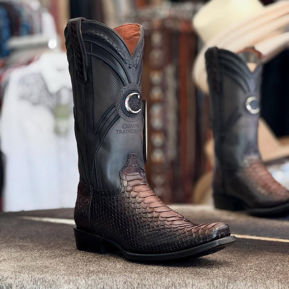 Italian Python Skin Western Ranch Boots