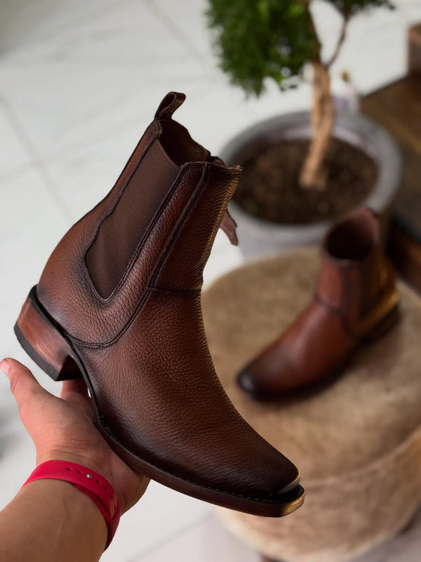 Italian Deerskin Vintage Ankle Boots