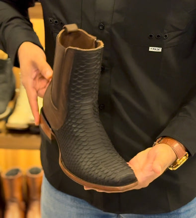 Handcrafted Italian Vintage Python Skin Boots